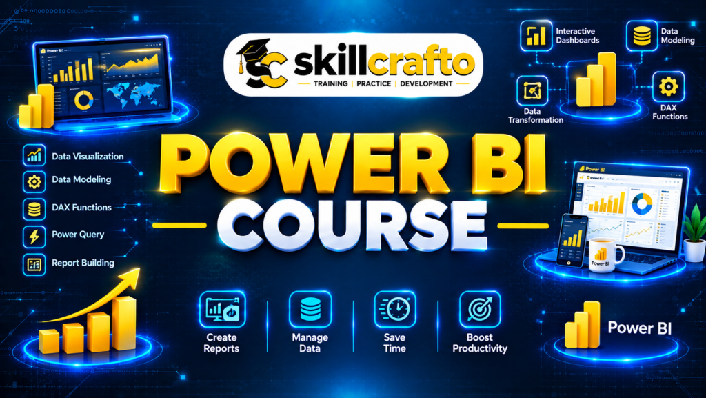 Power BI Course Neon Tech Banner
